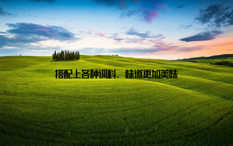 搭配上各种调料, 味道更加美味