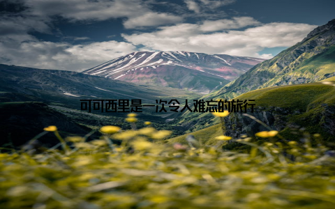 可可西里是一次令人难忘的旅行